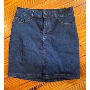 Lee Riders Women's Size Denim Pockets Elastic Waist Skirt Shorts Skort Y2k Prepp